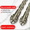 Four-Edged Eccentric Drill Bit Tile Drill Bit Concrete Drill Bit Set Drilling Tool Serrated High Hardness Skewed Head 2026
