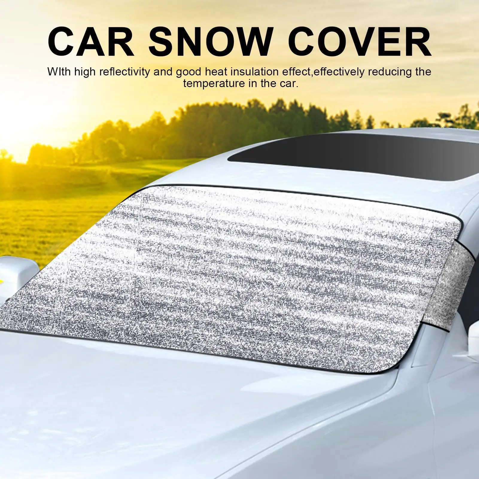 Front Car Window Ice Protection Snow Ice Windshield Cover All Weather Vehicle Sun Block Exterior Anti-Freeze Protector For RVs - Image 4