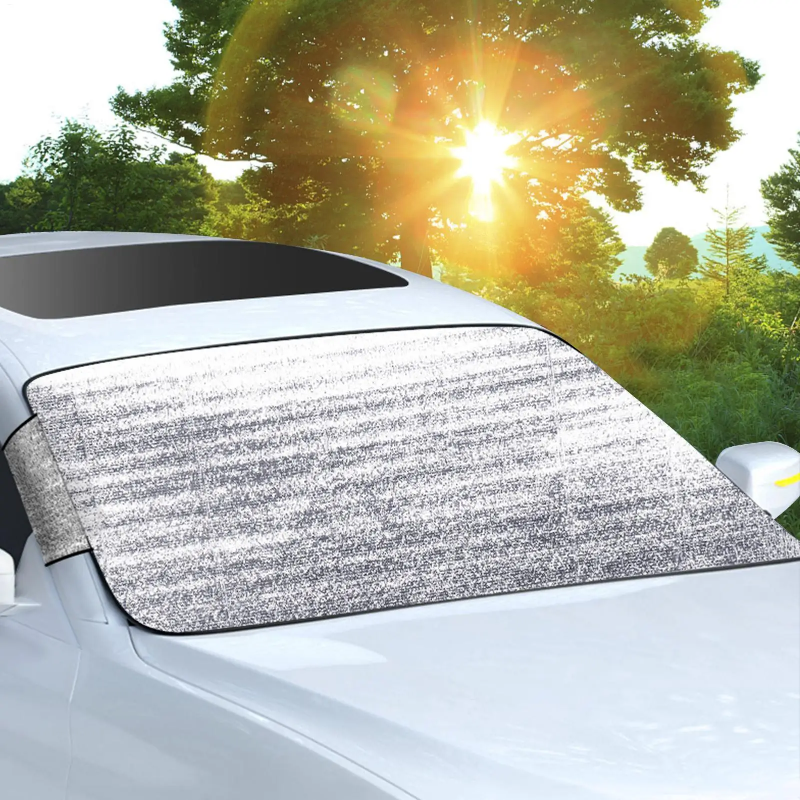 Front Car Window Ice Protection Snow Ice Windshield Cover All Weather Vehicle Sun Block Exterior Anti-Freeze Protector For RVs - Image 6