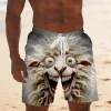 Funny Animal Face 3d Print Mens Beach Shorts Quick Dry Drawstring Elastic Waist Swim Trunks Goat Duck Cat Graphic Cartoon Shorts