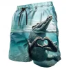 Funny Animals Graphic Beach Shorts Fashion Summer Street Unisex 3D Printed Swim Trunks Casual Beach Vacation Kids Short Pants