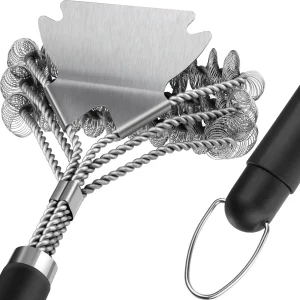 Grill Brush and Scraper, BBQ Cleaning Accessories, Stainless Steel Coils Bristle Free Grill Brush Grate Cleaner for All Grates