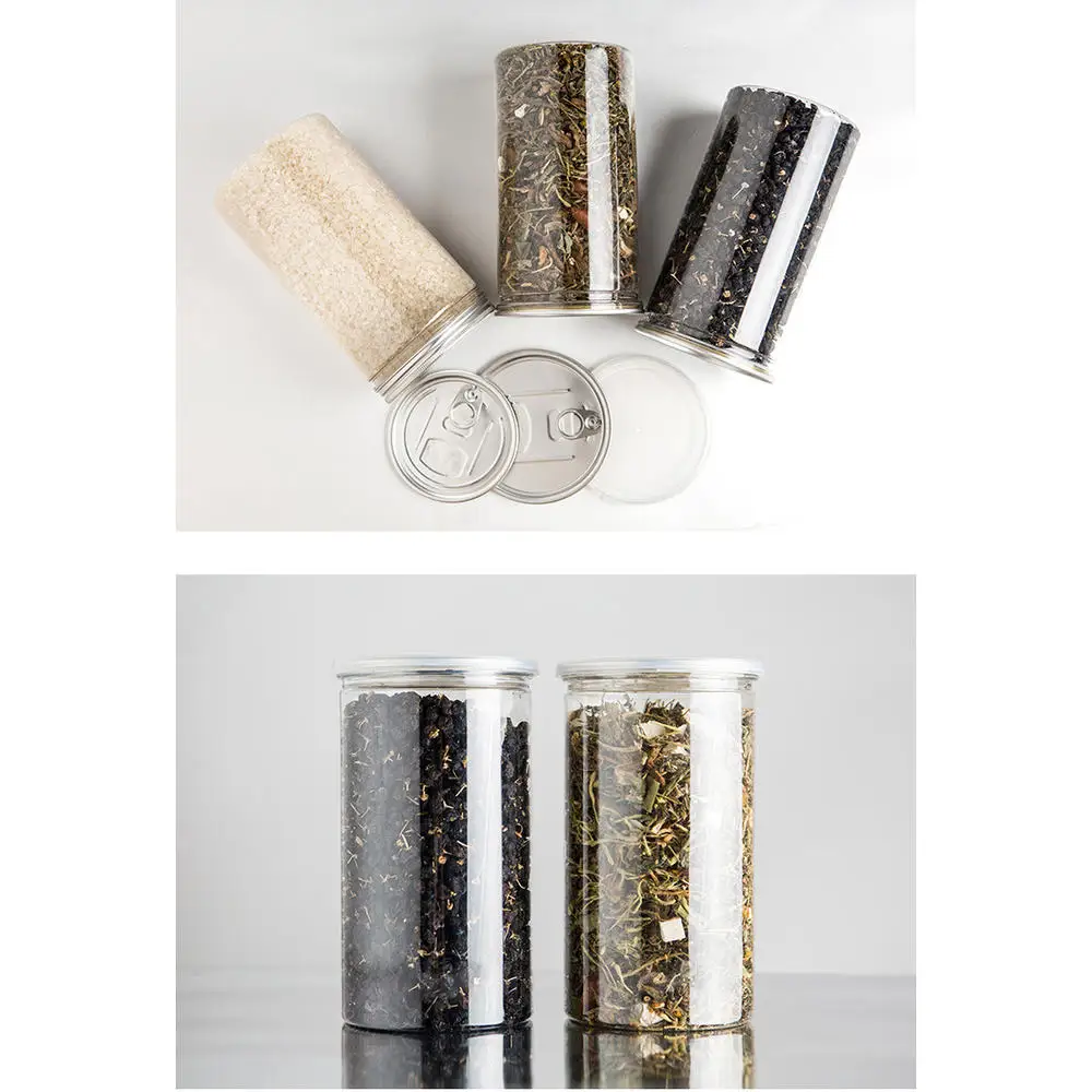 HOT PET Plastic Seal Bottle Clear Empty Packing Bottle Circular Bucket Storage Biscuit Jar Food Grade Sealed Cans Tank Container - Image 5