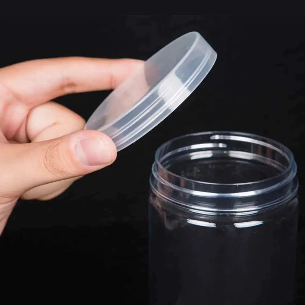 HOT PET Plastic Seal Bottle Clear Empty Packing Bottle Circular Bucket Storage Biscuit Jar Food Grade Sealed Cans Tank Container - Image 3