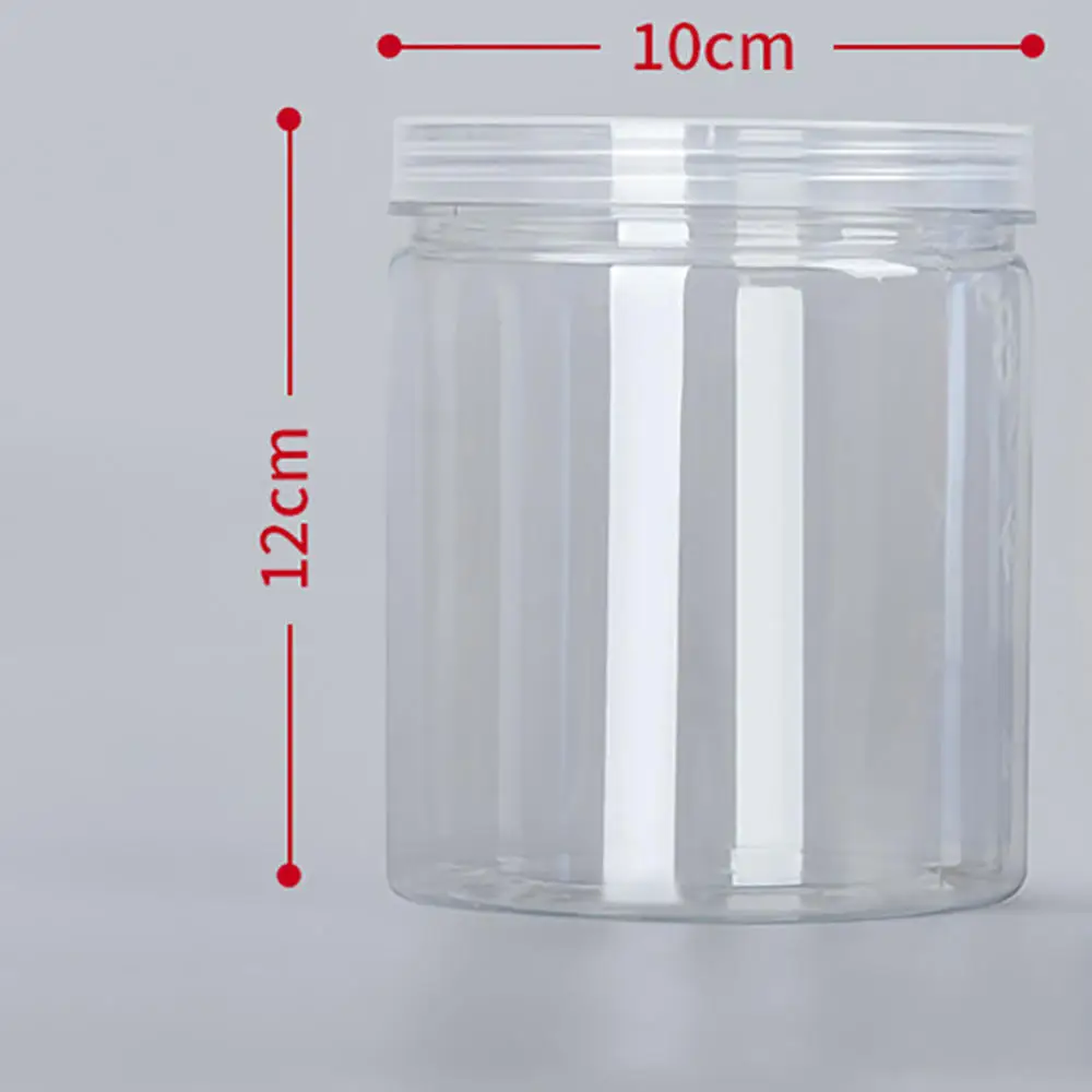 HOT PET Plastic Seal Bottle Clear Empty Packing Bottle Circular Bucket Storage Biscuit Jar Food Grade Sealed Cans Tank Container - Image 6