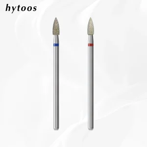 HYTOOS Sharp Conical Diamond Nail Drill Bits 3/32'' Safety Under Nail Cleaner Cuticle Dead Skin Remover Manicure Tool
