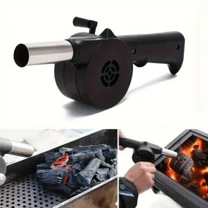 Hand-cranked Air Blower Barbecue Fan Mini Portable BBQ Grill Fire Bellows Picnic Camping Accessories Outdoor Hand Tools