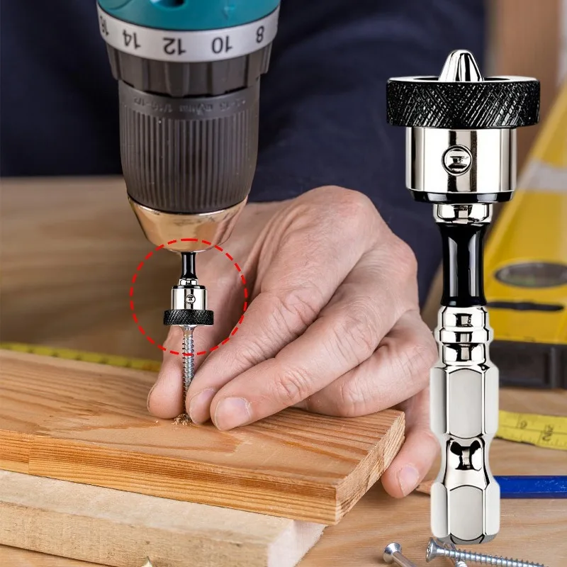 Hex Shank Magnetic Positioning Screwdriver Bit Alloy Steel Drywall Screw Setter Plasterboard Locating Batch Head Drilling Tools - Image 2