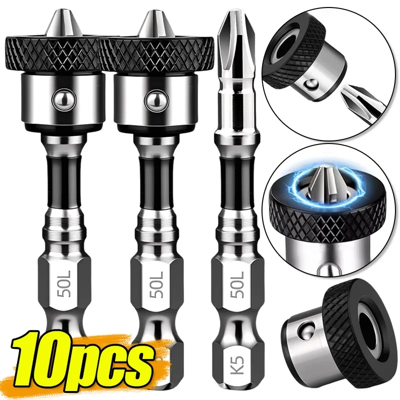 Hex Shank Magnetic Positioning Screwdriver Bit Alloy Steel Drywall Screw Setter Plasterboard Locating Batch Head Drilling Tools