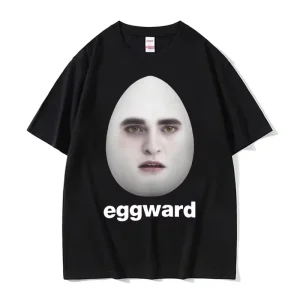 Hot Twilight Eggward Funny Meme T Shirt Edward Cullen Parody Humor Tshirt Men Women Casual Cotton Short Sleeve T-shirt Tops