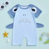 Infant Boys Summer Short Sleeve Round Neck Romper Swimsuit Baby Boy's One-Piece Swimwear Comfortable And Stylish