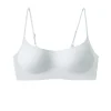 Invisible Seamless Low Cut Thin Strap Camisole Bra For Women Summer Thin Push Up Anti Sagging Slimming Underwear