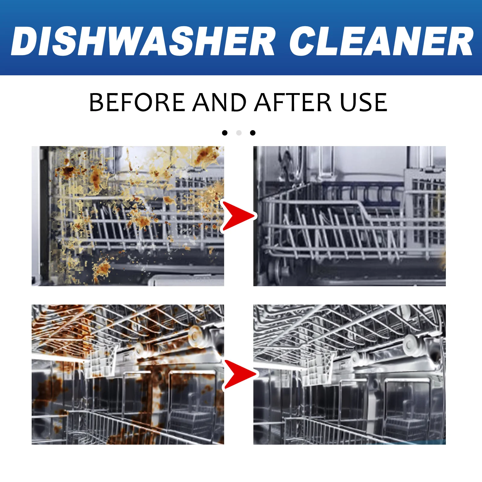 JAKEHOE Dishwasher Cleaning Descaler 1-100pcs Pack-Deep Cleaning Tablets Odor Removing Tablets Household Cleaning Accessories - Image 2
