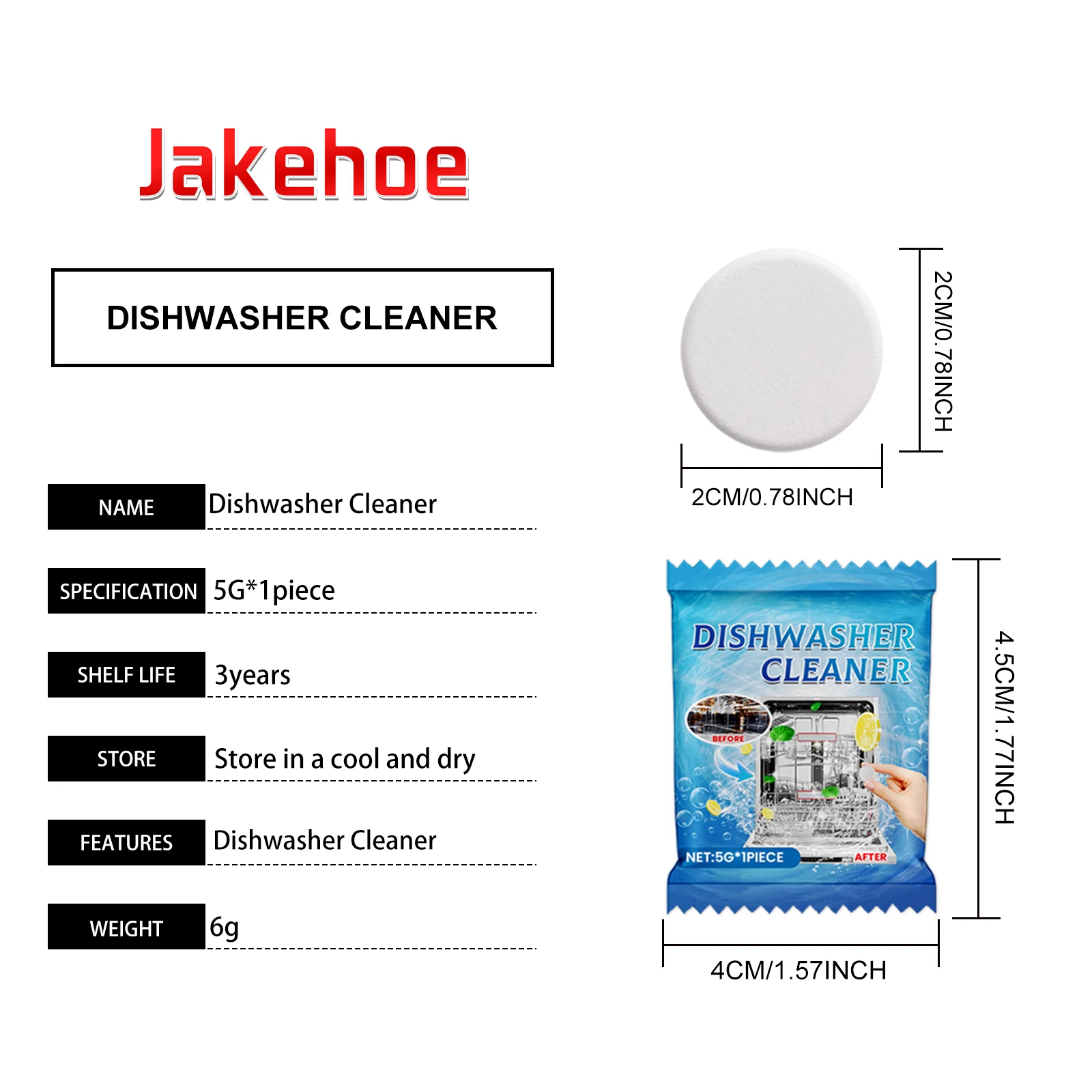 JAKEHOE Dishwasher Cleaning Descaler 1-100pcs Pack-Deep Cleaning Tablets Odor Removing Tablets Household Cleaning Accessories - Image 6
