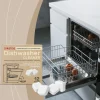 Jakehoe Dishwasher Degreasing Cleaning Tablets Household Dishwasher Utensil Stain Scale Removing Effervescent Tablets