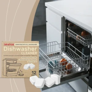Jakehoe Dishwasher Degreasing Cleaning Tablets Household Dishwasher Utensil Stain Scale Removing Effervescent Tablets
