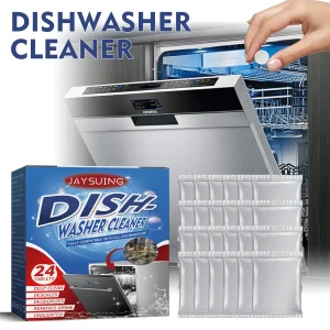 Jaysuing dishwasher cleaning descaling tablets to deduplicate oil stains kitchen utensils household dishwasher cleaner