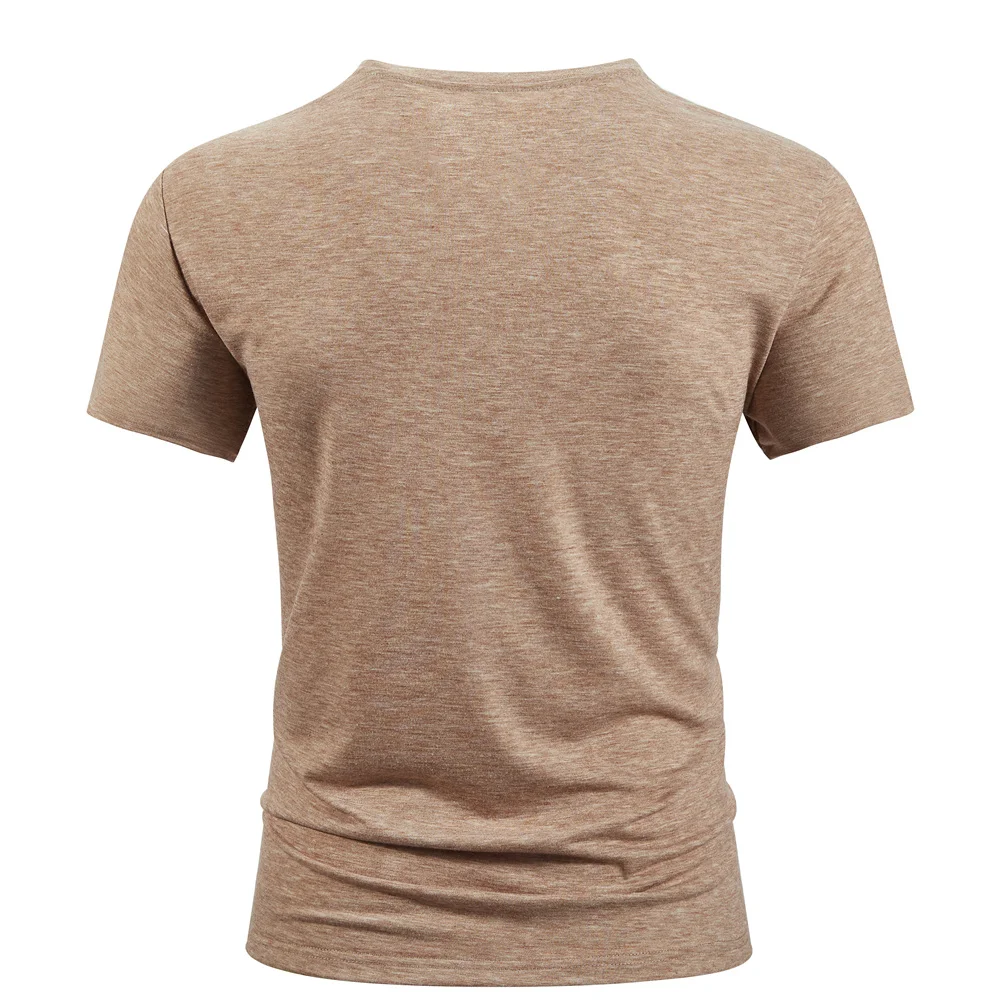 King Billion Men's T-shirt Slub Cotton High Quality Slim Fit Solid Summer Short Sleeve T-shirts Male Tops Tees Beach Tshirt - Image 2