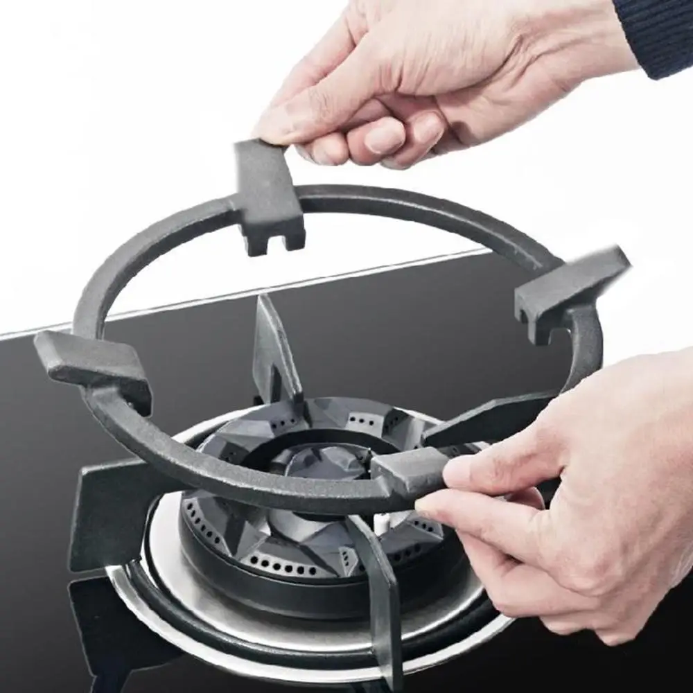 Kitchen Cauldron Round Carbon Steel Gas Cooker Support Pots Holder Stove Rack Pan Stand Wok Ring - Image 3