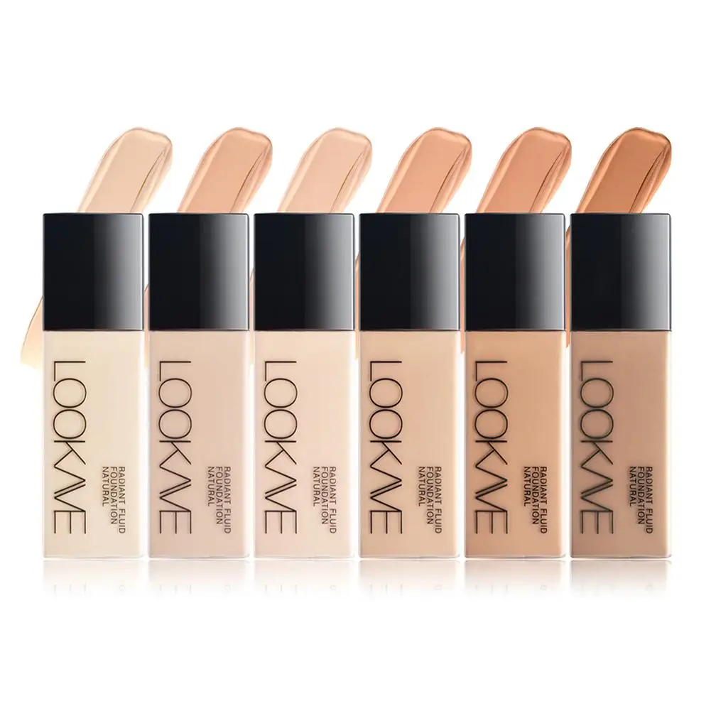 LOOKAVE Liquid Foundation Long Lasting Full Coverage Natural Matte Liquid Foundation Moisturizing Concealer CC Cream Base Makeup - Image 2