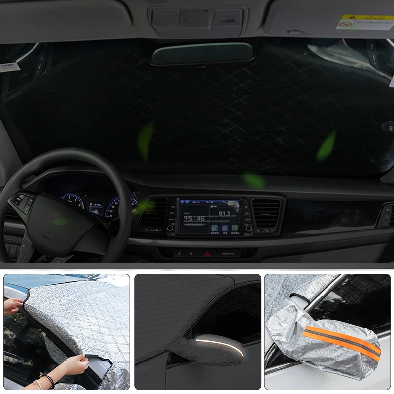 Large Size Car Windshield Cover Magnet Winter Window Snow Shield Anti Frost Auto Front Window Snow Cover for SUV MPV - Image 4