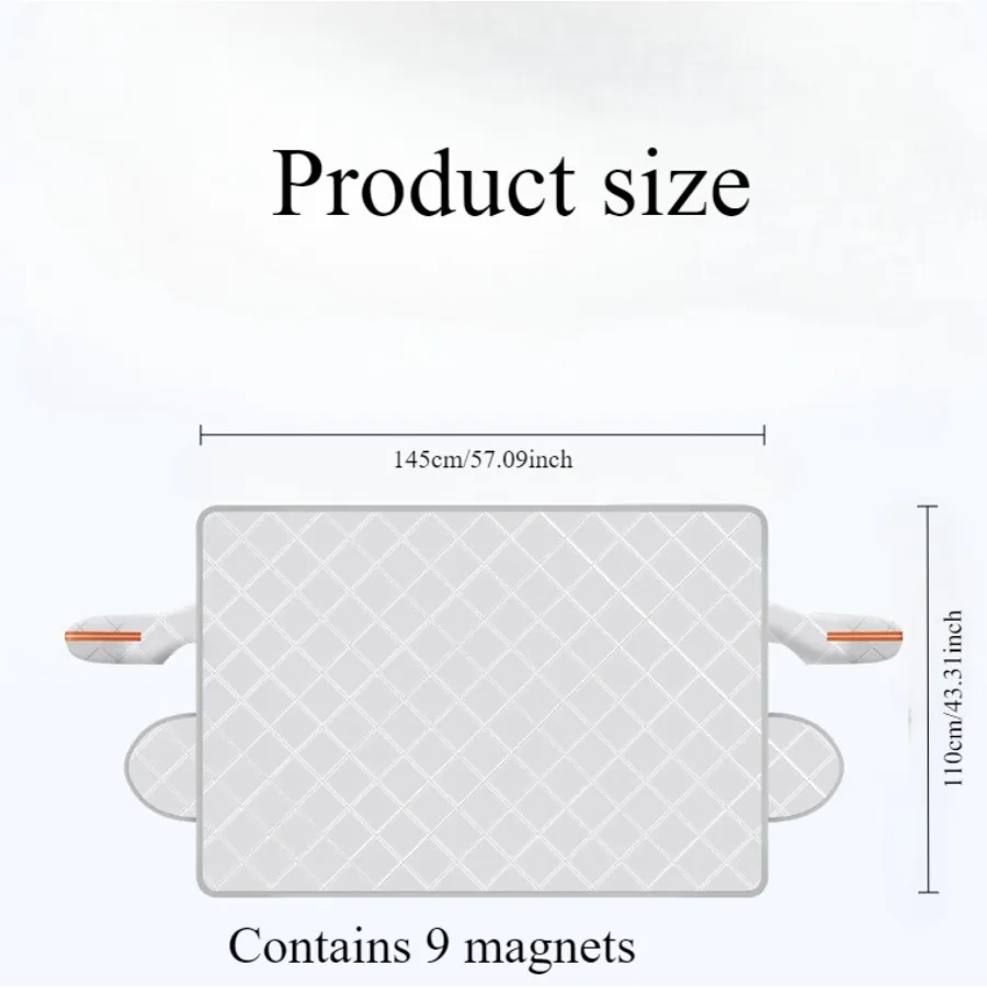 Large Size Car Windshield Cover Magnet Winter Window Snow Shield Anti Frost Auto Front Window Snow Cover for SUV MPV - Image 3