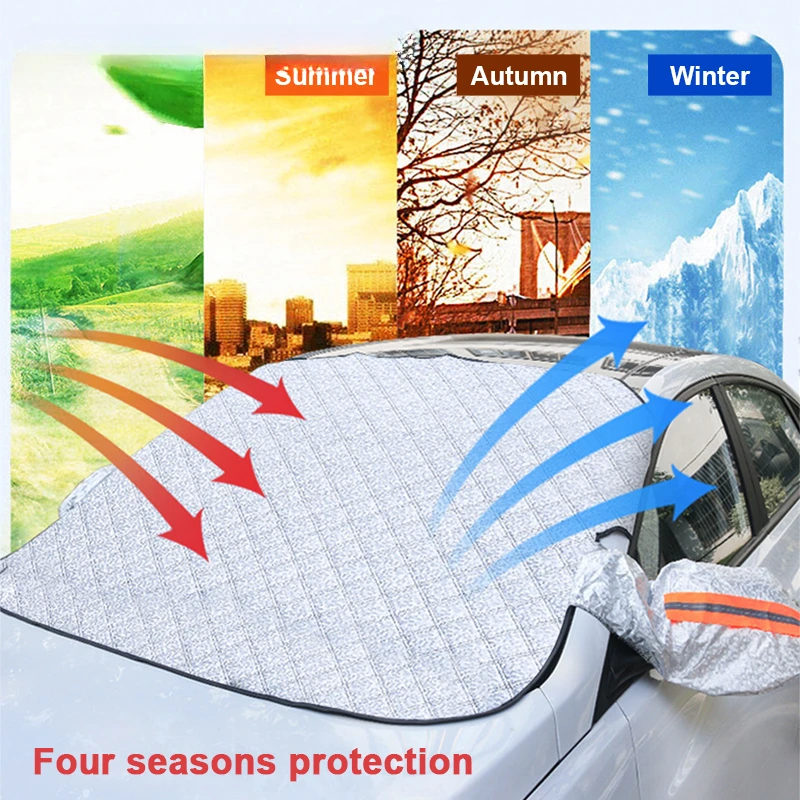 Large Size Car Windshield Cover Magnet Winter Window Snow Shield Anti Frost Auto Front Window Snow Cover for SUV MPV - Image 6