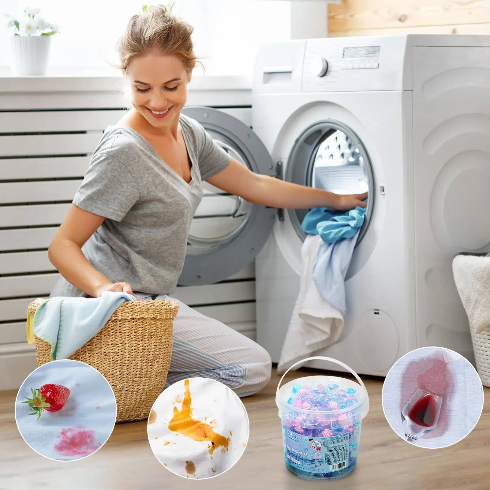 Laundry Detergent Pods Deep Cleaning 40 Tablets Beads Laundry Pods for Washing Machine for Apartment Bathroom Home Dorm Room - Image 2
