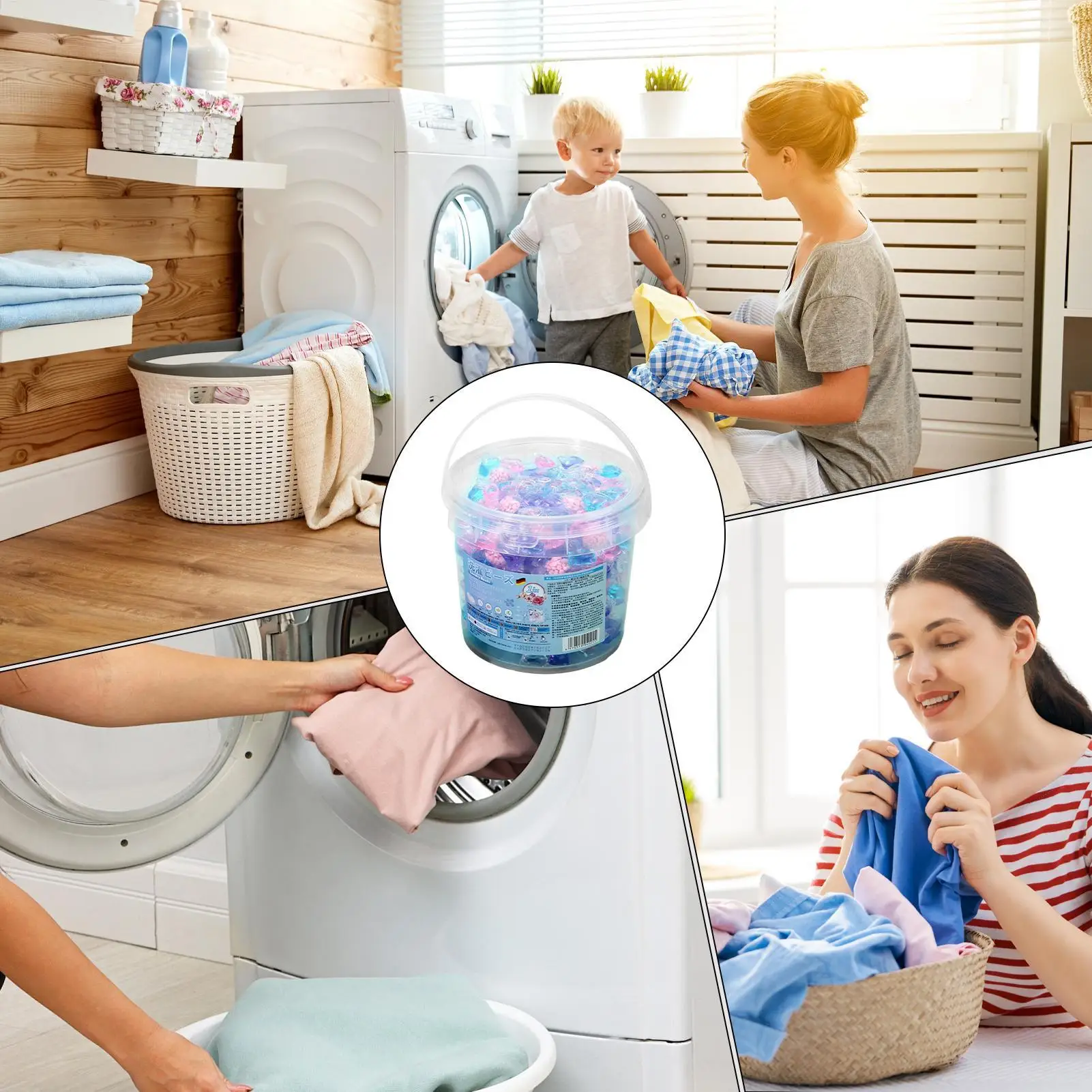 Laundry Detergent Pods Deep Cleaning 40 Tablets Beads Laundry Pods for Washing Machine for Apartment Bathroom Home Dorm Room - Image 5