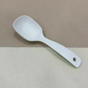 Long Handle Soup Ladle Non-slip Handle Large White Stirring Spoon for Professional Chef Home Cooking Use