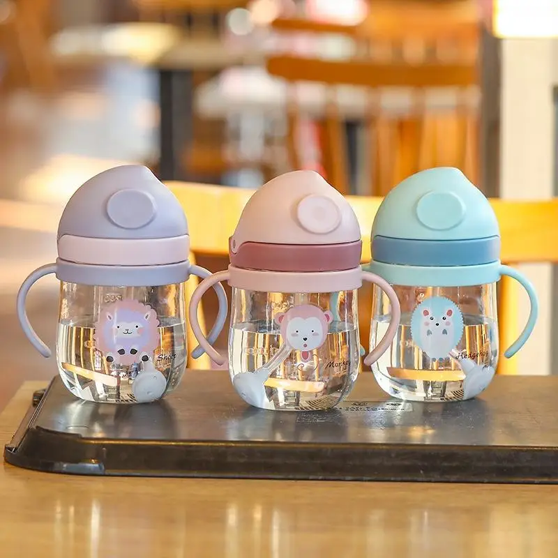 MAMIJOY BY01 250ML Kids Water Sippy Cup Baby Feeding Cup with Straws Leakproof Water Bottle Outdoor Portable Children's Cups - Image 2