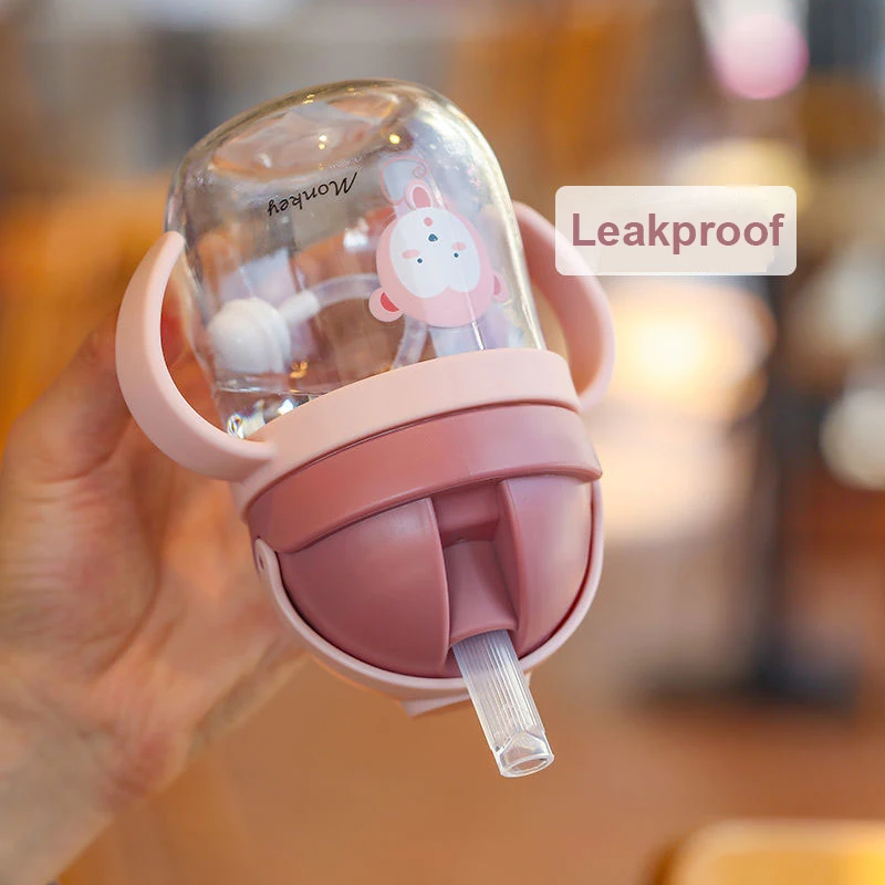 MAMIJOY BY01 250ML Kids Water Sippy Cup Baby Feeding Cup with Straws Leakproof Water Bottle Outdoor Portable Children's Cups - Image 5