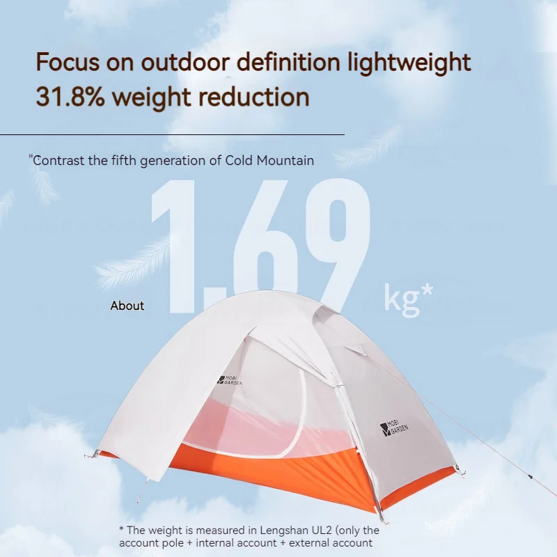 MOBI GARDEN Camping Ultralight Tent 1/2/3 Person Hiking Quick Open Storage Waterproof Tent for Trekking Hiking Cold Mountain UL - Image 3