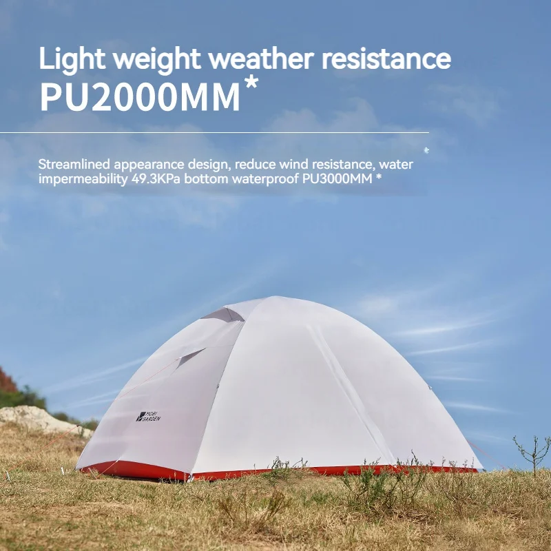 MOBI GARDEN Camping Ultralight Tent 1/2/3 Person Hiking Quick Open Storage Waterproof Tent for Trekking Hiking Cold Mountain UL - Image 4