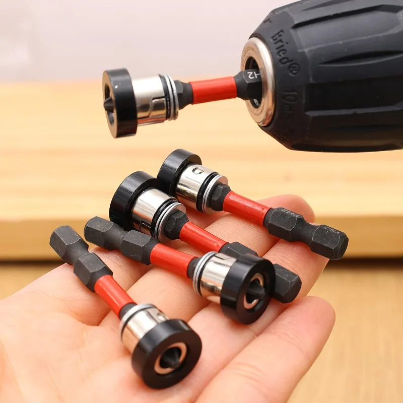 Magnet Collar Positioning Screwdriver Bits Plasterboard Locating Screws Home Magnetic Hex Locating Batch Head Drilling Tools - Image 2