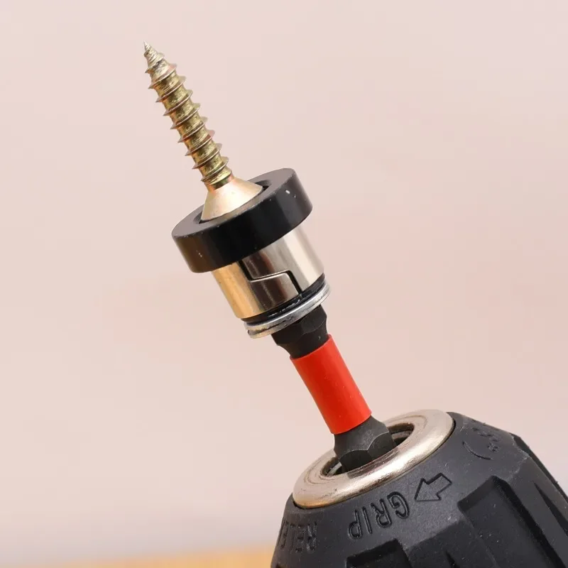 Magnet Collar Positioning Screwdriver Bits Plasterboard Locating Screws Home Magnetic Hex Locating Batch Head Drilling Tools - Image 5