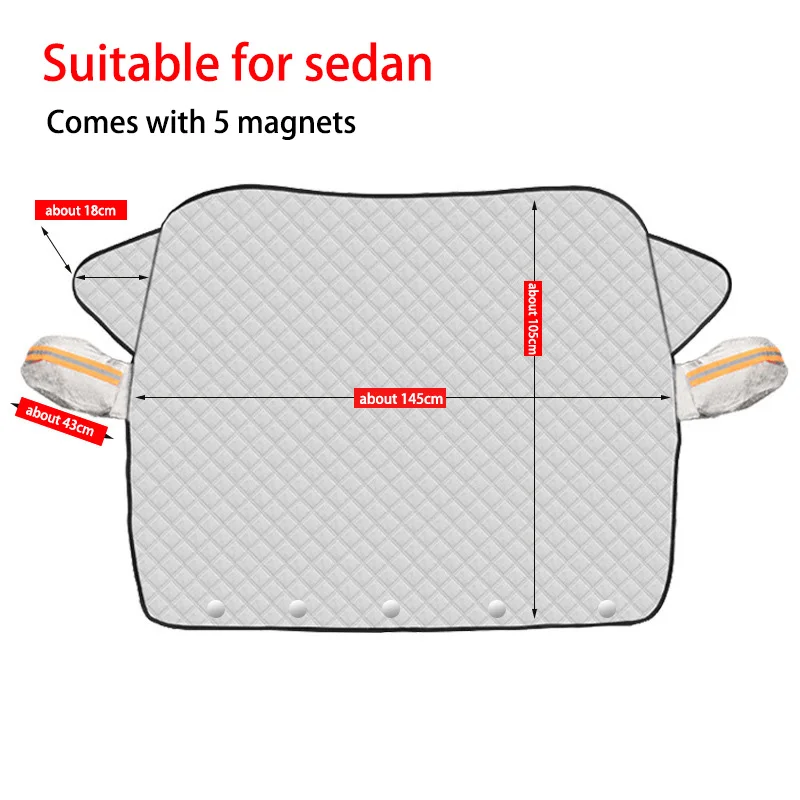 Magnetic Car Front Windshield Shield, All-Weather Waterproof Sun Block & Snow Frost Insulation Cover Vehicle Exterior Protection - Image 3