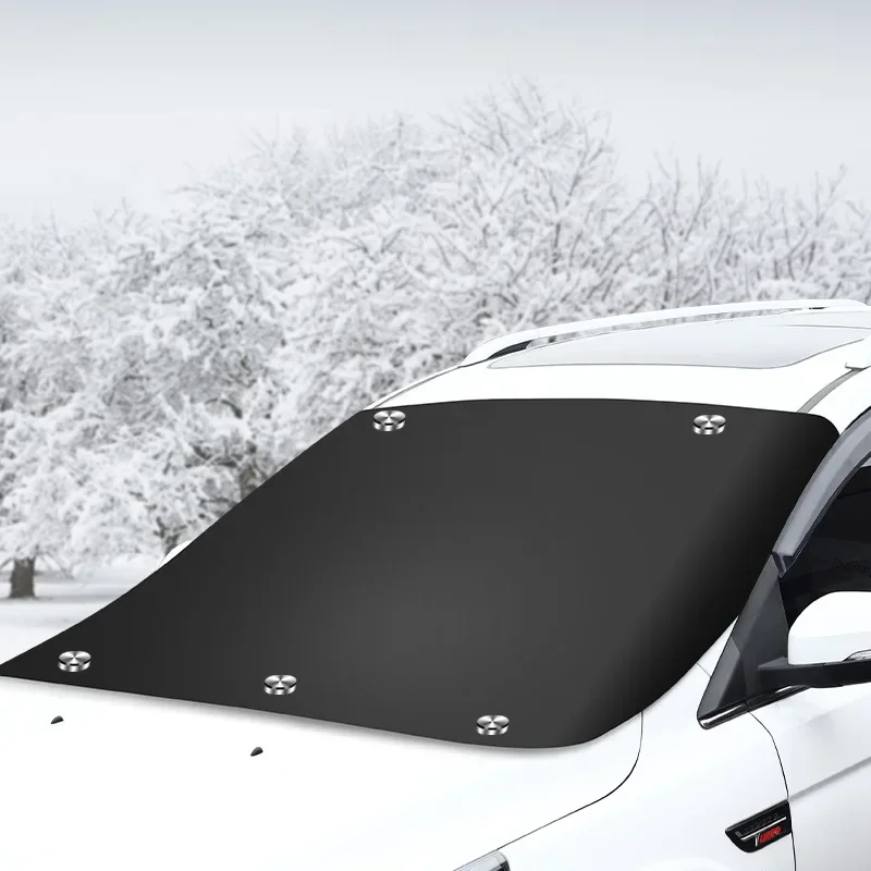 Magnetic car snow shield Car sun shield Thickened frost protection and sun protection car cover - Image 4