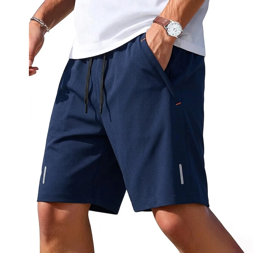 Man Quick Dry Running Shorts Summer Athletic Short Trousers Zipper Pocket Gym Man Casual Hiking Shorts Man Plus Size Baggy Pants - Image 2