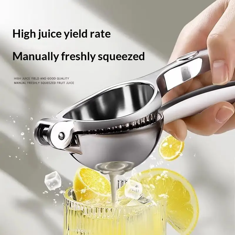 Manual Citrus Juicer 1Pcs Heavy Duty Stainless Steel Hand Lemon Squeezer for Home Kitchen Bar Party