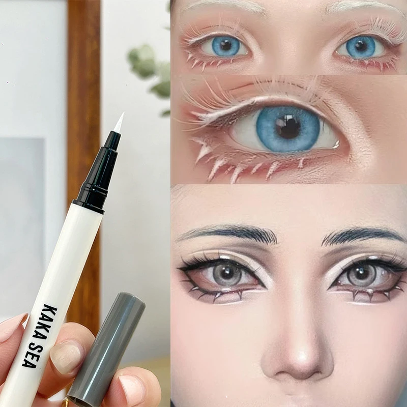 Matte White Eyeliner Liquid Pen Lying Silkworm Pencil Brighten Eye Corners Lasting Waterproof Pigment Cosplay Eyeshadow Makeup - Image 2