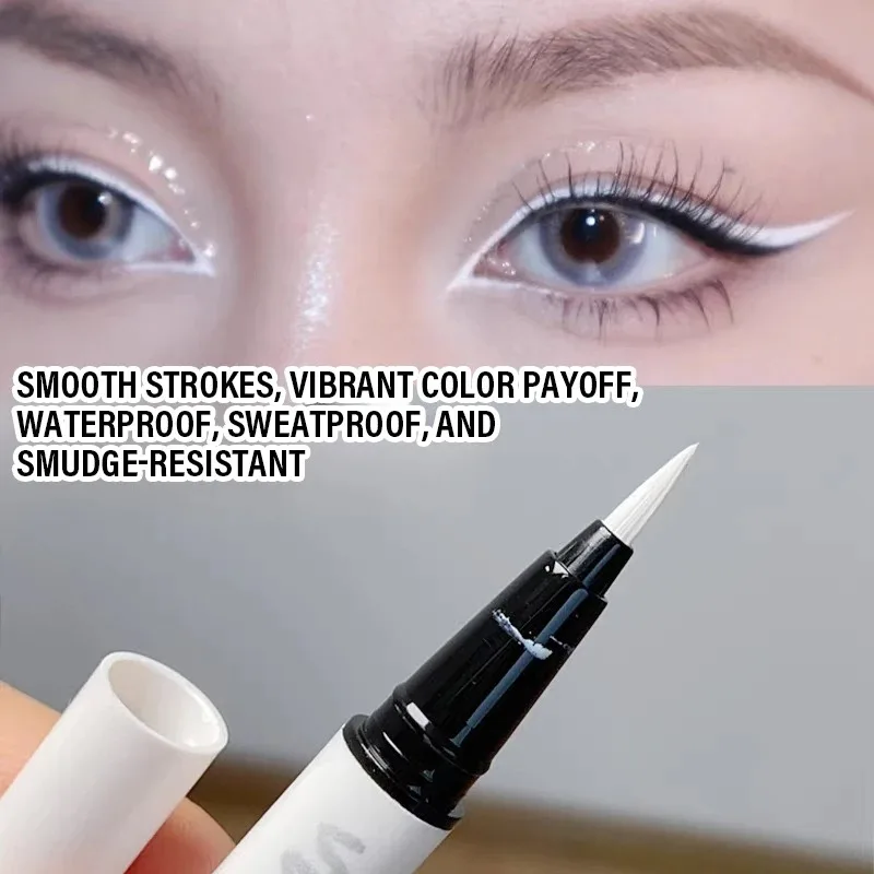 Matte White Eyeliner Liquid Pen Lying Silkworm Pencil Brighten Eye Corners Lasting Waterproof Pigment Cosplay Eyeshadow Makeup - Image 4