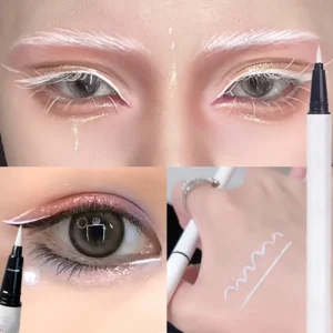 Matte White Eyeliner Liquid Pen Lying Silkworm Pencil Brighten Eye Corners Lasting Waterproof Pigment Cosplay Eyeshadow Makeup