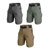 Men Shorts Activewear Cotton Short Pants Outdoor Hunting Man Black XXXL