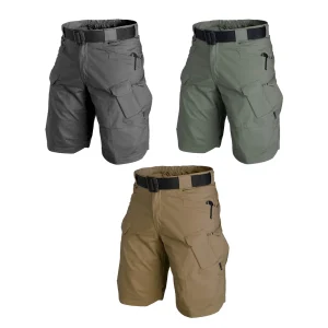 Men Shorts Activewear Cotton Short Pants Outdoor Hunting Man Black XXXL