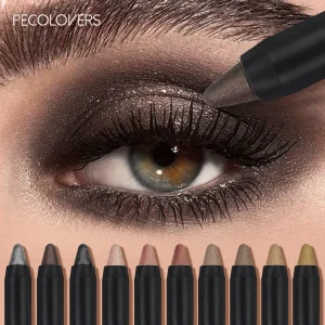 Metallic Eyeshadow Stick Double EndedShimmer Highlighter Pigment Pearlescent Silkworm Eyeshadow Pen Makeup
