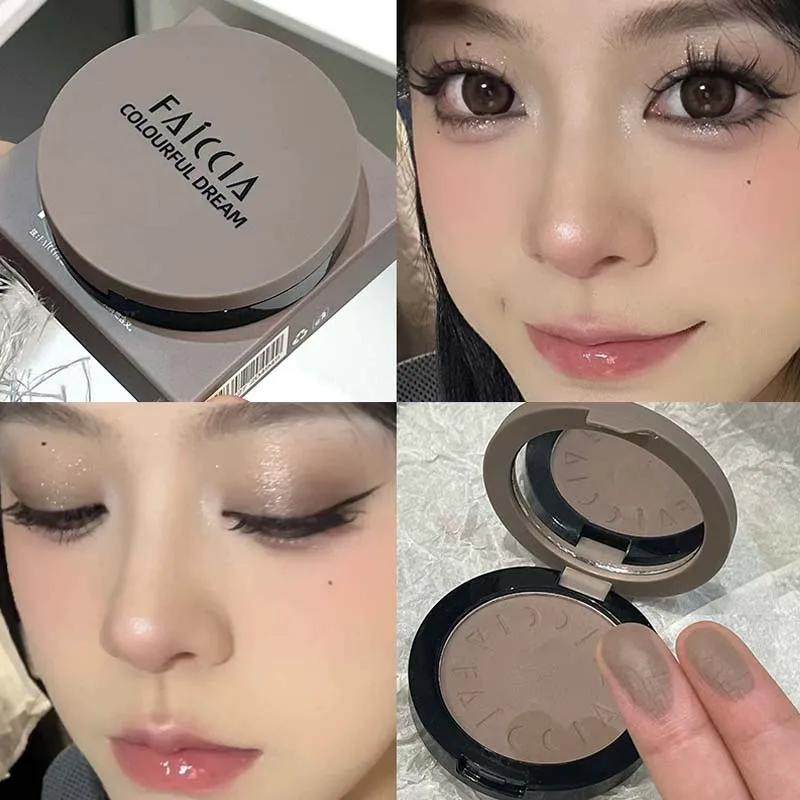 Monochrome Nose Shadow Contour Palette Natural Matte Cement Grey 3D Facial Bronzer Powder Cosmetic Highlight Brighten Contouring - Image 2