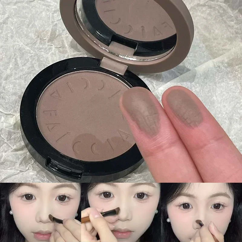 Monochrome Nose Shadow Contour Palette Natural Matte Cement Grey 3D Facial Bronzer Powder Cosmetic Highlight Brighten Contouring - Image 3