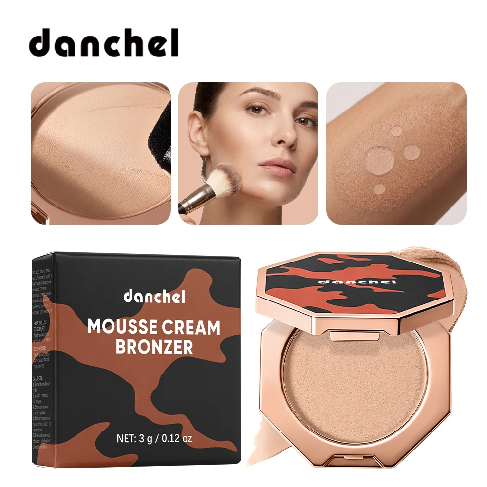 Mousse Cream Bronzer Bouncy & Blurring Airbrushed Blending Long Lasting Contour Makeup Soft-Matte Natural Blurred Finish Makeup
