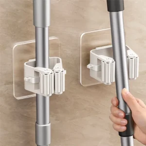 Multi-Purpose Hooks Adhesive Wall Hanging Mop Rack Broom Hanger Hook Kitchen Bathroom Organization Home Organizer Accessories